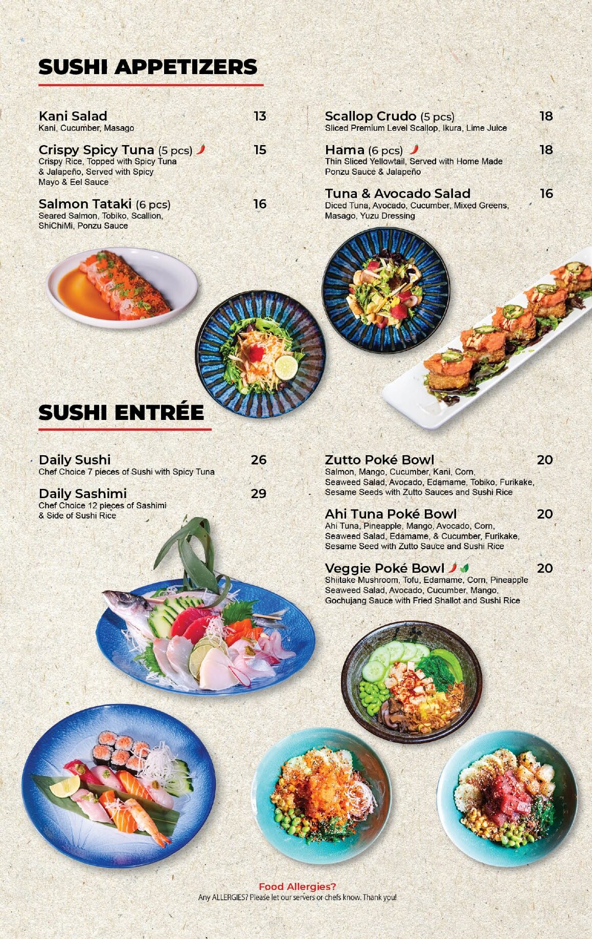 Food Menu - Zutto Japanese Sushi Ramen Bar | Nolita NYC